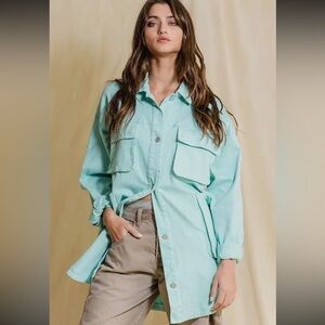 MINT Oversized Cargo Shacket